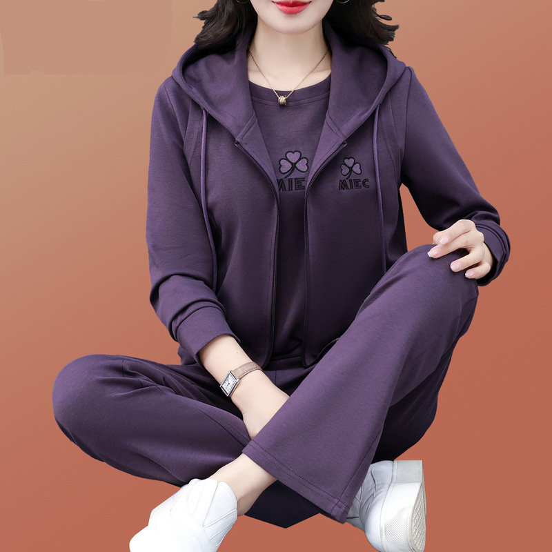 High-Quality Autumn Vest Three-Piece Sports Suit for Women, 2026 New Spring and Autumn Stylish and Age-Reducing Casual Wear High-Quality Autumn Vest Three-Piece Sports Suit for Women, 2026 New Spring and Autumn Stylish and Age-Reducing Casual Wear
