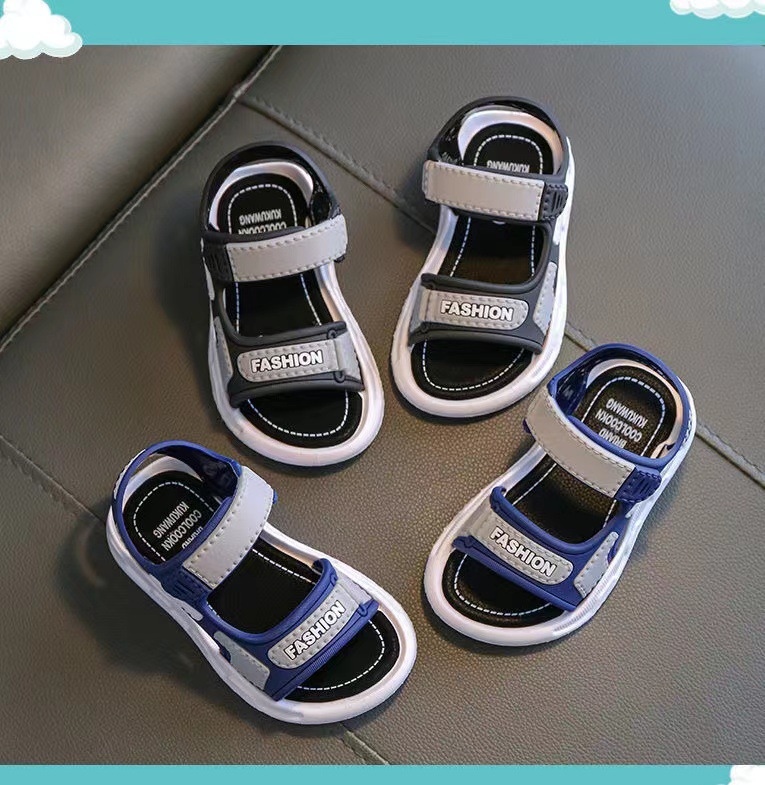 Kid's Casual Cute Color Block Round Toe Beach Sandals display picture 6
