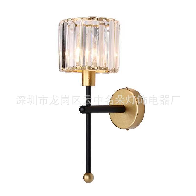 Lámpara de pared de cristal de suministro transfronterizo lámpara de pared decorativa moderna de estilo europeo lámpara de pared creativa sala de estar escalera pasillo lámpara