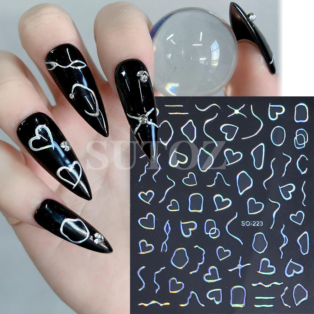 Fashion Style Fashion Heart Shape Plastic Nail Decoration Accessories
