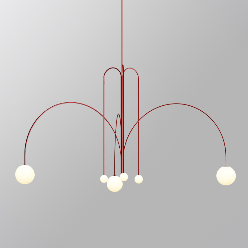 Nordic post-modern minimalist Internet celebrity light luxury Danish designer chandelier living room bedroom exhibition hall glass art lamp Nordic post-modern minimalist Internet celebrity light luxury Danish designer chandelier living room bedroom exhibition hall glass art lamp