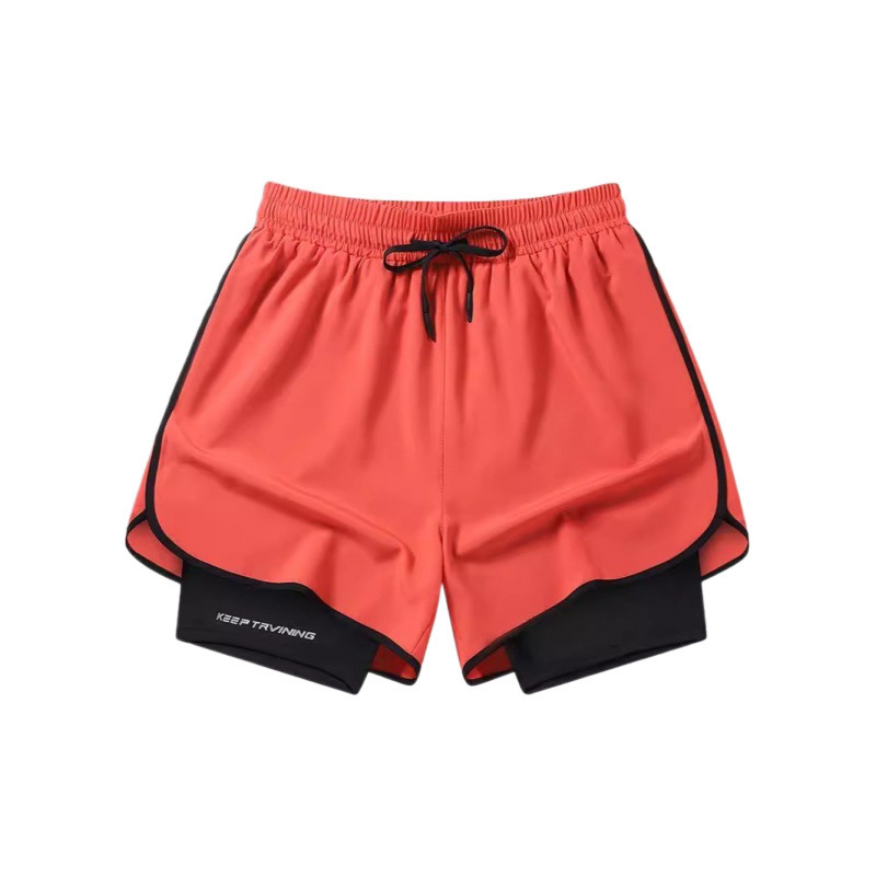 Fábrica de impresión directa pantalones cortos de doble capa para hombres y mujeres secado rápido deportivo relajado de seda de hielo casual pantalones para hombres