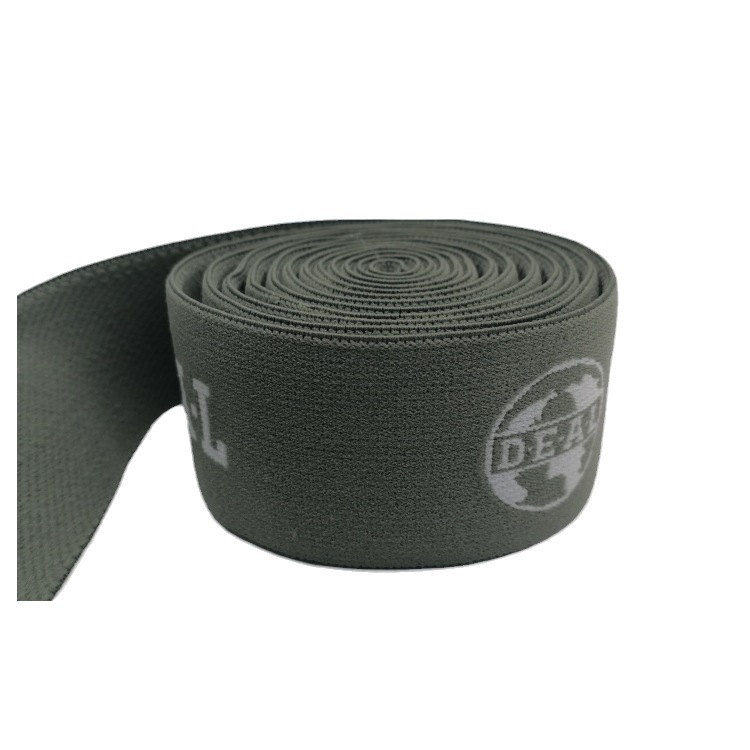 氨纶提花松紧带高弹力字母裤腰带尼龙提花双面绒弹力带服装辅料