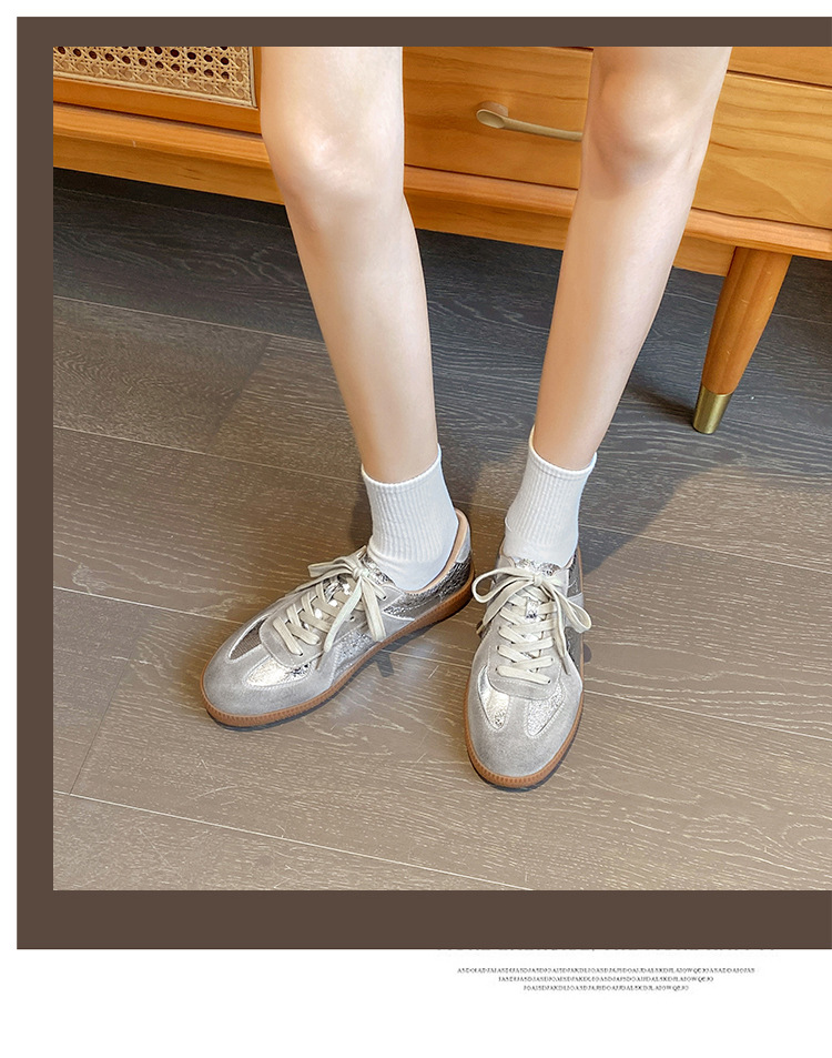 Casual Sneakers For Women Versatile Round Toe Trainers Comfy Fit_voghion.com