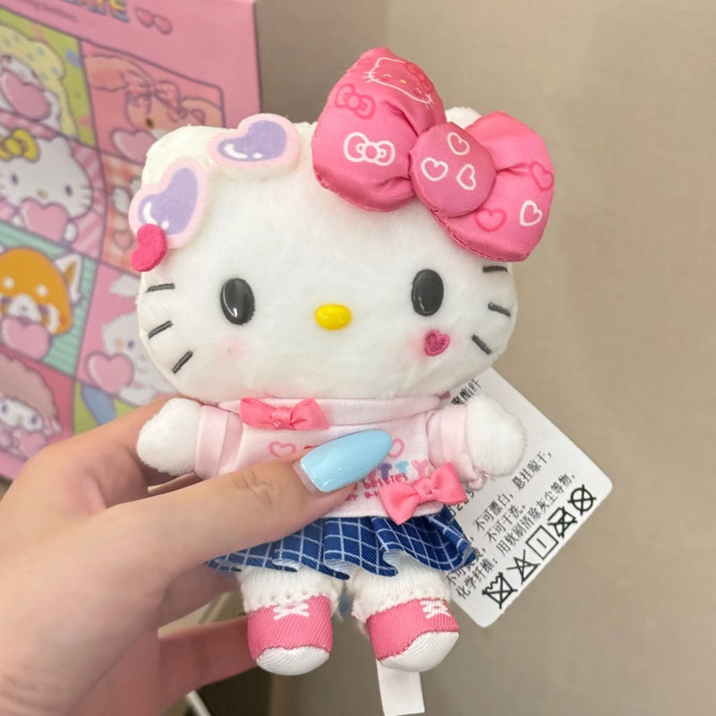 新しい漫画平成ホットガールスパークリング高校ハローキティ小さなペンダントかわいいぬいぐるみバッグペンダント|undefined