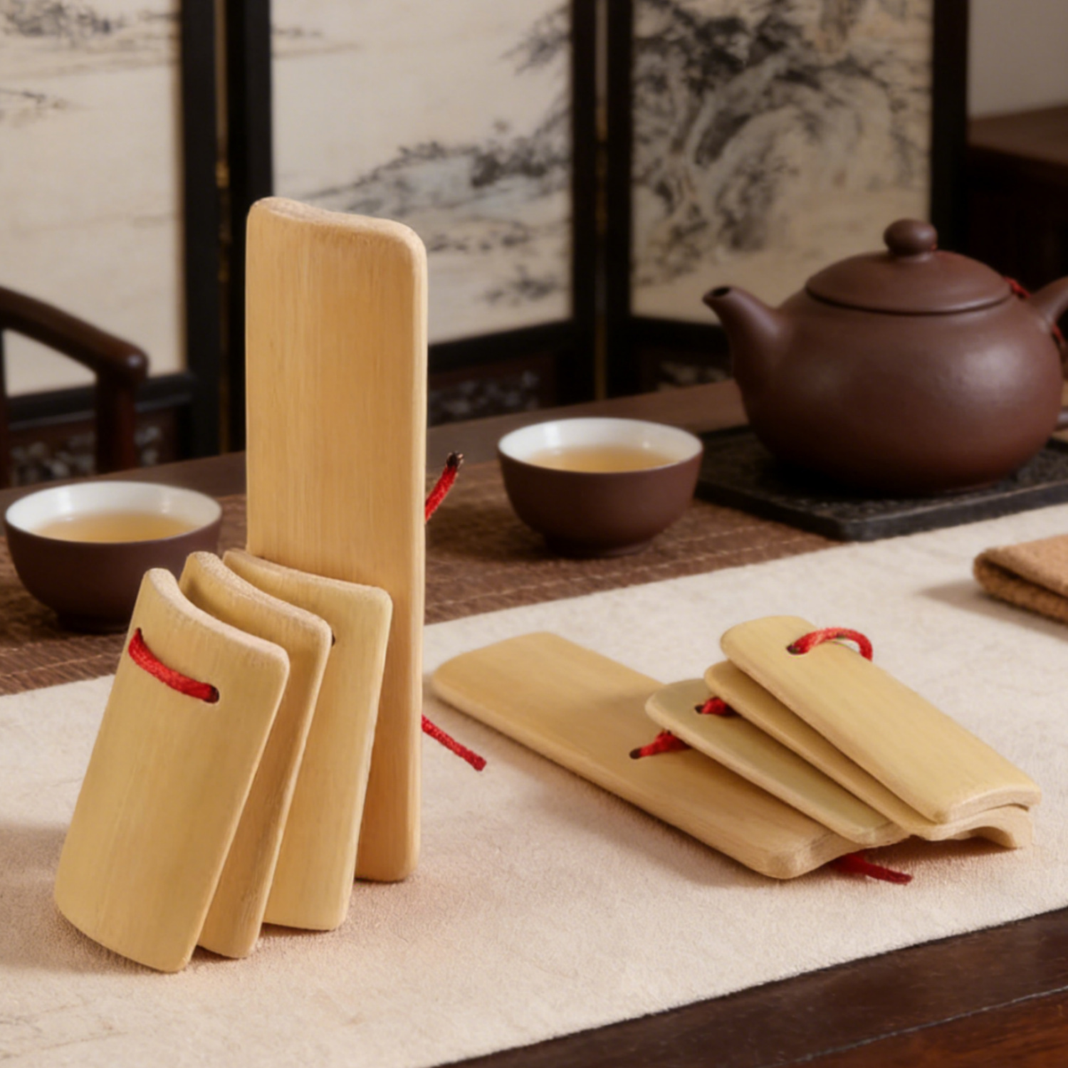 Children's Fast-Paced Clapping Board Instrument for Beginners, Suitable for Kindergarten and Elementary School Students, Professional Eloquence Teaching from De Yun Society, Bamboo Clapping Board for Adults