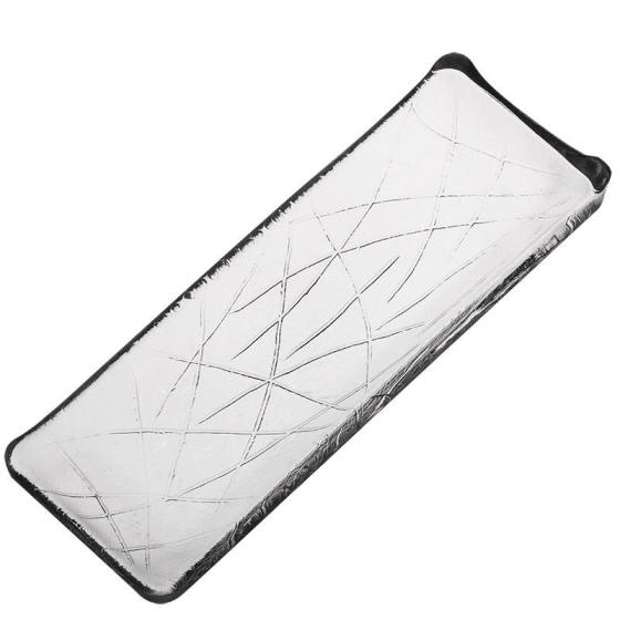 Long glass plate creative transparent rectangular Japanese cuisine plate household fish plate flat plate tableware sushi plate