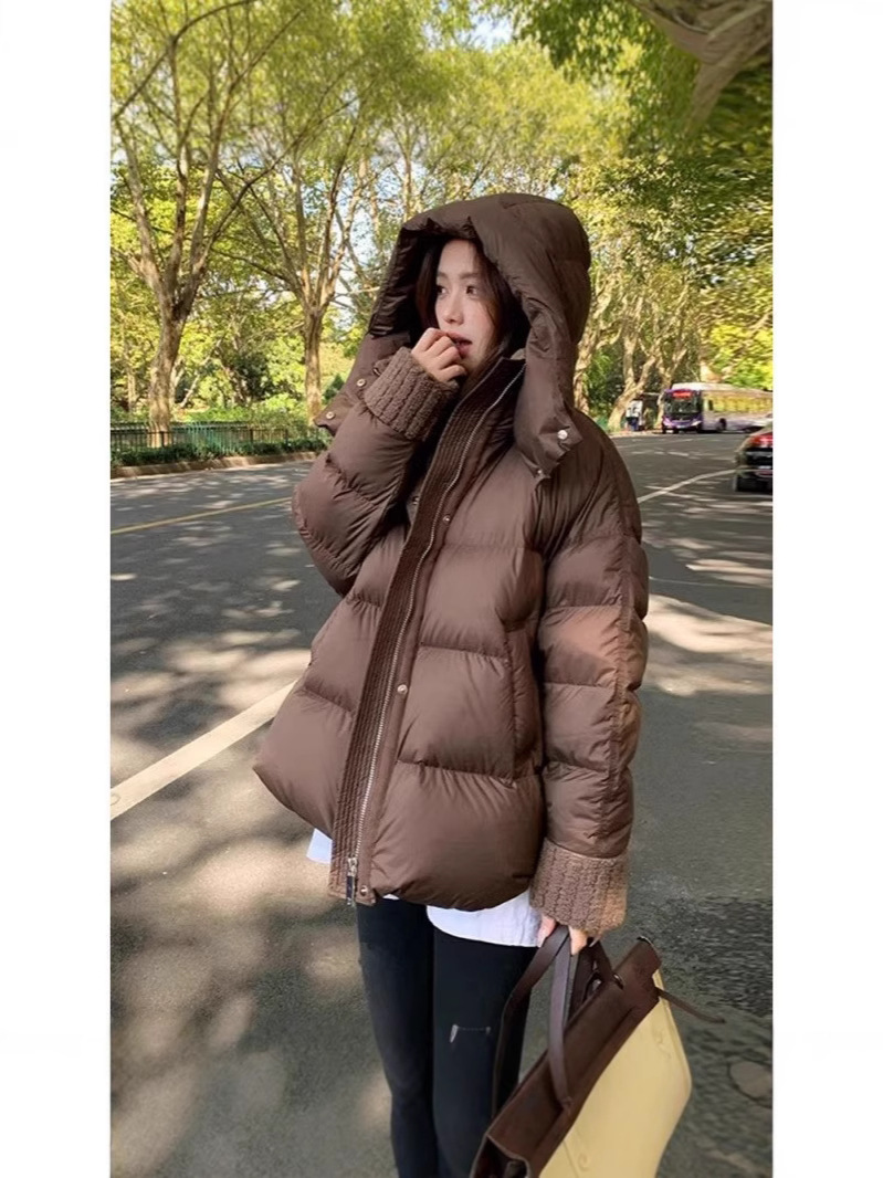 ダウンコットンジャケットレディースショート韓国風ルーズ暖かい綿ジャケット厚手ジャケット2025新作冬スモールフレグランスコットンジャケット