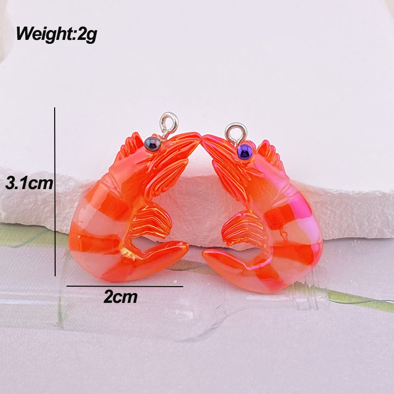 55g Weight Pendant Jewelry Making Type 31*20mm, 32*24mm Jewelry Making Size DIY Jewelry Accessories Classification 10 PCS/Package Quantity Resin Material Durian, Corn, Shrimp Pattern All Seasons Season Cute Style 10 PCS/Package 31*20mm 32*24mm Resin Durian Corn Shrimp Pendant 无