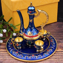 新疆旅游纪念品民族壶特色家居饰品摆件俄罗斯彩锡酒壶工艺品其他