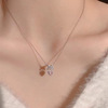 Brand necklace with bow, advanced chain for key bag , internet celebrity, light luxury style, high-quality style, 2023 collection