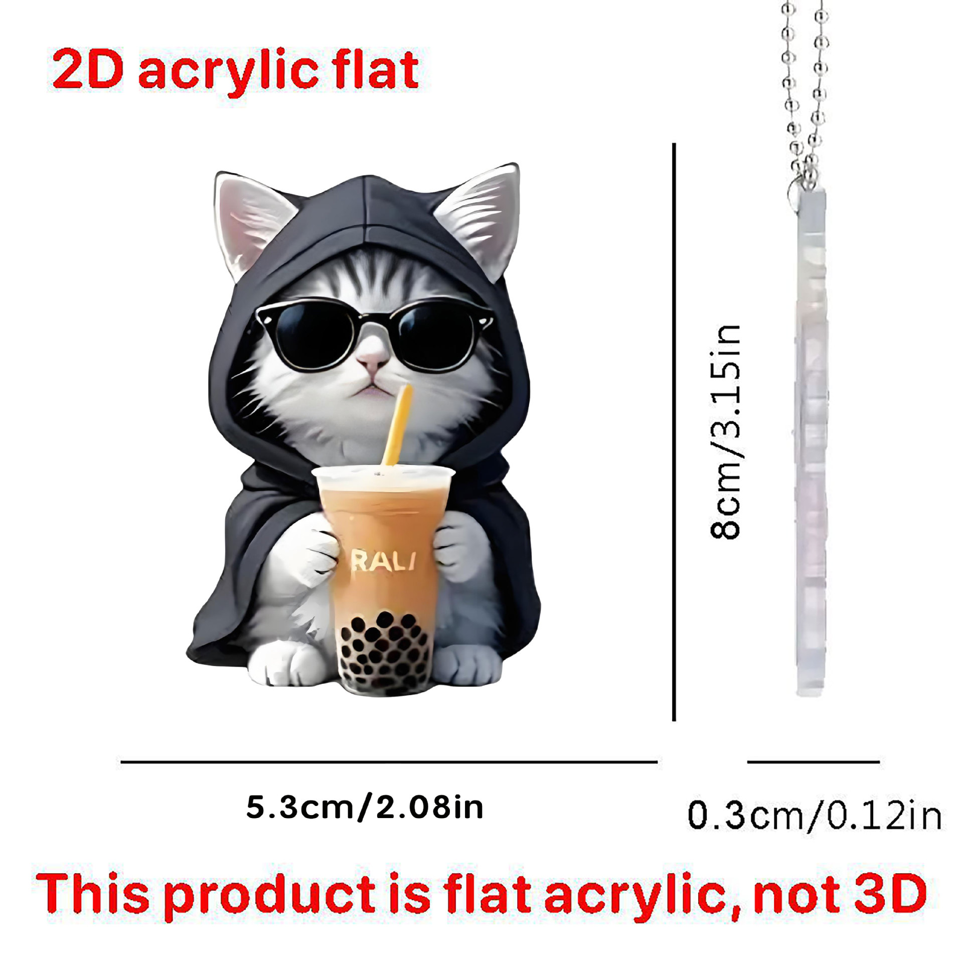 Black cat / Large size 8cm