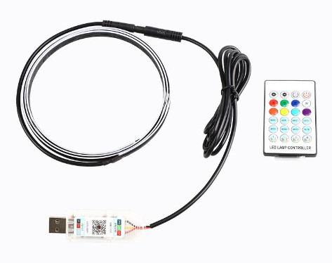 Nuevo USB color mágico faro coche hoja oculta streamer caballo corriendo acrílico LED consola central modificación lámpara