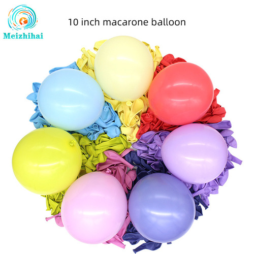Balloon 10-inch Macaron Balloon Candy Color Chinese Valentine's Day Birthday Decoration Wedding Room Arrangement Wholesale Set Customization