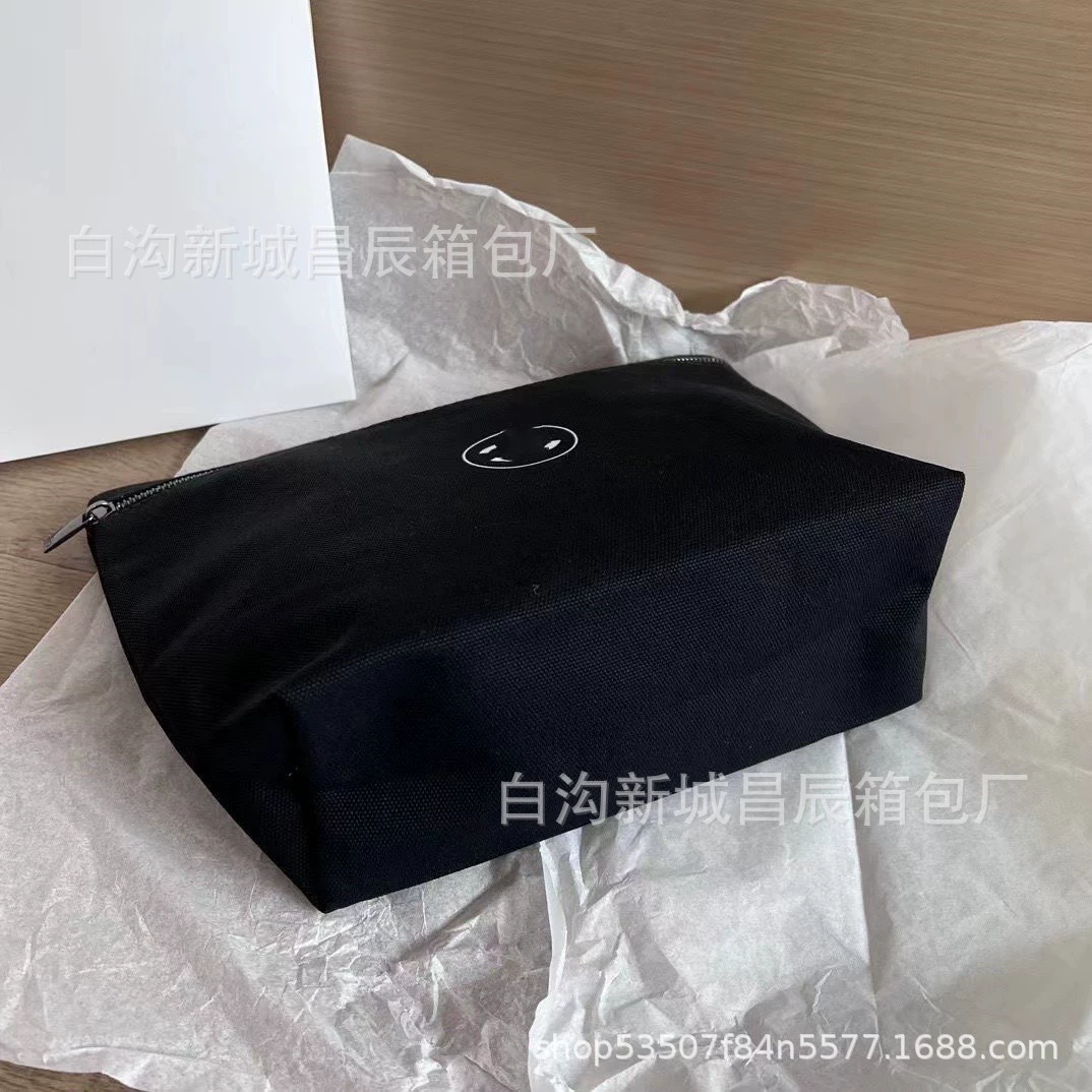 Summer black capacious cosmetic bag, travel bag to go out, organizer bag