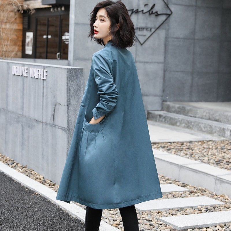 Spring and Autumn new women's clothing 2023 coat women's fashionable loose windbreaker Women's Mid-length thin spring and autumn coat Women's