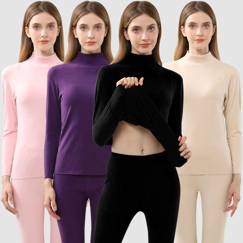 Женское бархатное приталенное нижнее белье Garde со средней горловиной, теплый костюм, бесшовные утолщенные базовые пижамы, домашняя одежда