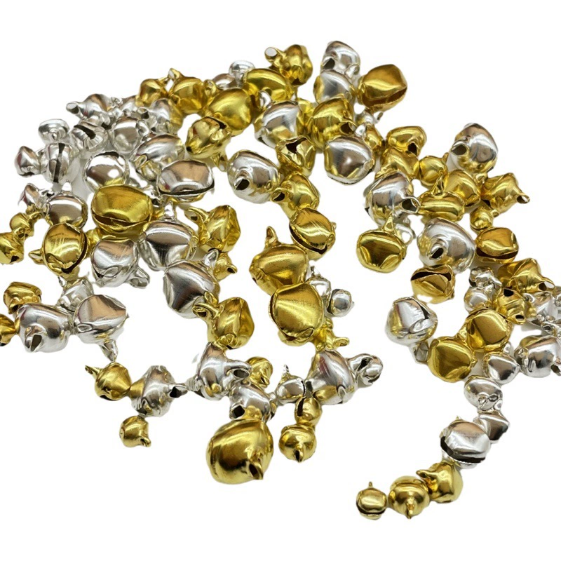 Железный колокольчик с одним словом Рождественский декоративный колокольчик Золотой плоский рот Колокол для домашних животных Утконос маленький колокольчик ювелирные изделия ручной работы своими руками