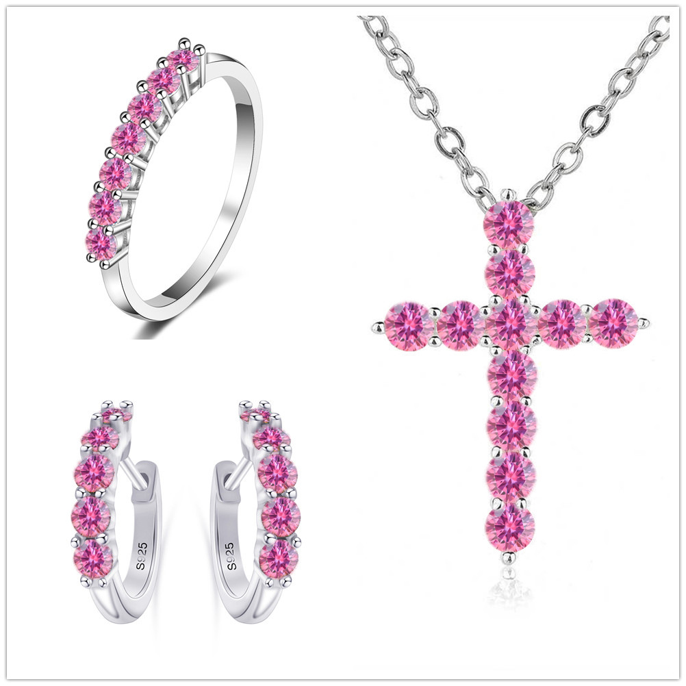 2.8CT Color Moissanite Set Sterling Silver S925 Set con Certificado GRA Over-Tested Pen Pen Ring Set