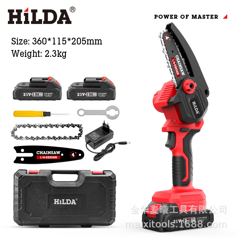 Sierra de cadena recubierta de caucho de 4 pulgadas, dos electricidad y una carga, American Standard