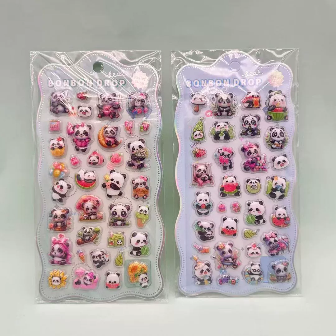 3D Embossed Sticker Set (Hello Kitty) — Cute Three-dimensional Decorative Stickers, 14 g