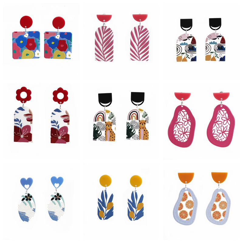 Foot Fashion Arylic No Inlaid Earrings display picture 1