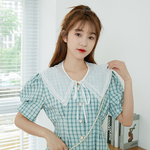 Lace edge small cape women's cloak summer white sunscreen lace collar high-end match dress collar