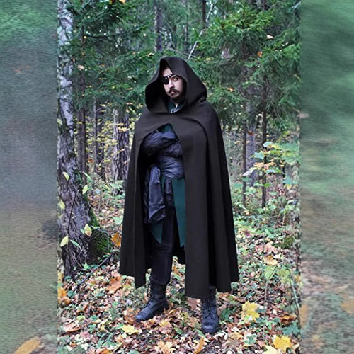 European and American new style medieval stage cape, short-sleeved cape, wizard god's death costume, open placket