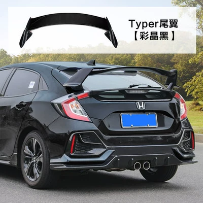 free of perforation, Fixed wind wing - civic-hatchback-typer-tail-color-gold-black