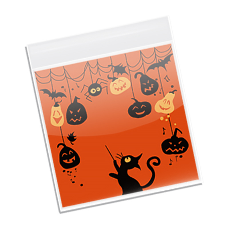 2023 nueva Galleta de Halloween turrón copo de nieve crujiente caramelo bolsa de embalaje fantasma Festival Fiesta regalo ziplock bolsa