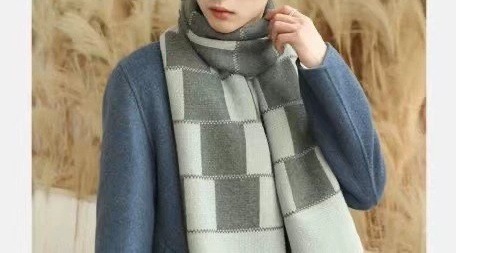 Unisex Men's scarf neck casual thickened wool scarf_voghion.com