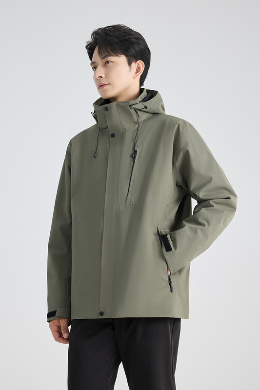 国标冲锋衣定制男三合一抓绒户外防风防暴雨级登山外套工作服女|undefined