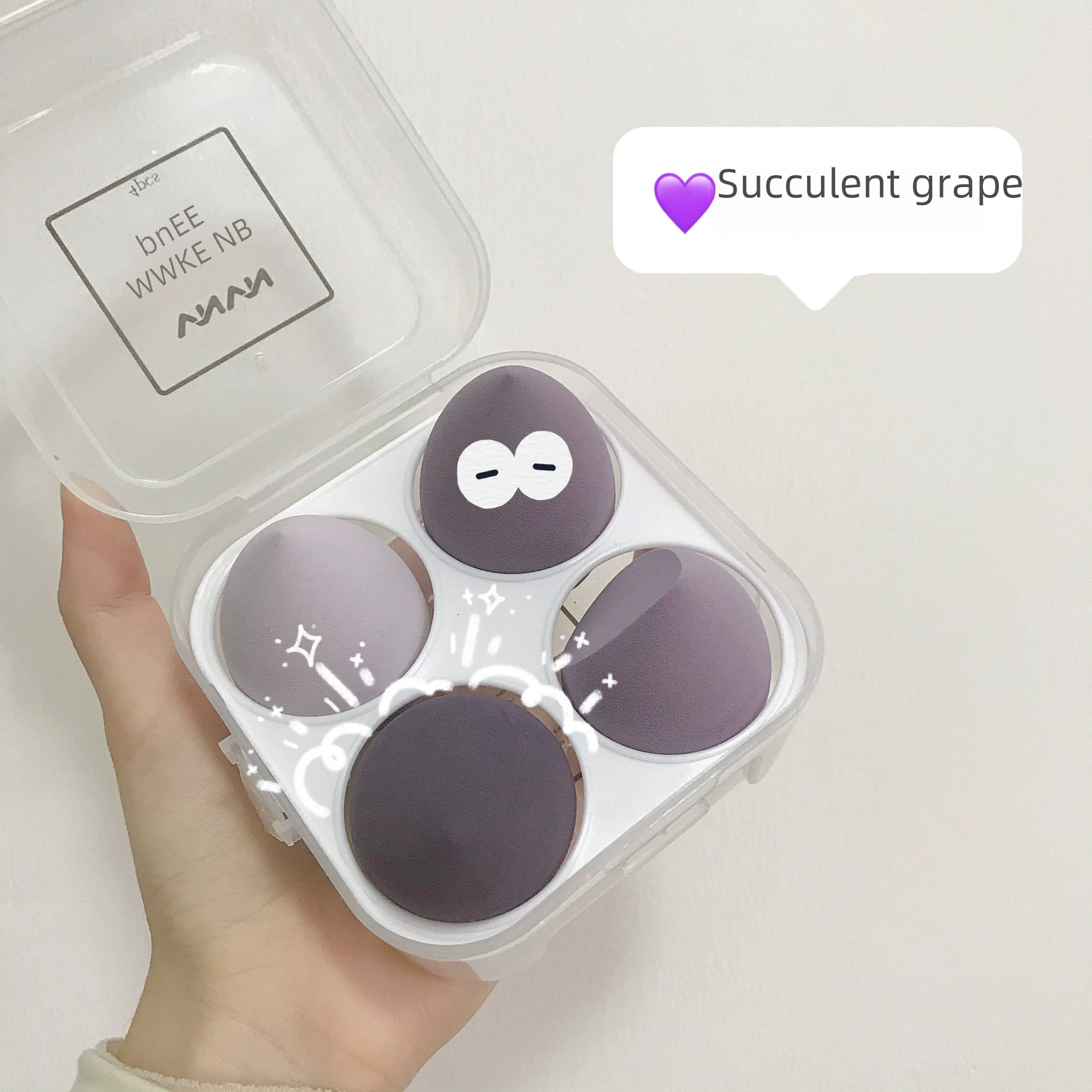 Общий торговый Тайланд VNVN Qifu Juice Makeup Egg Box Sponge Powder Sub -serving Witter Wet and Wet Both