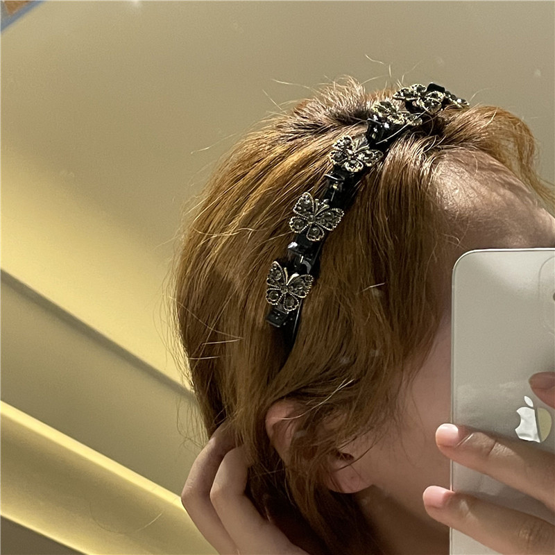 Haarband Im Koreanischen Stil Mit Perlenblume Und Schmetterling display picture 2