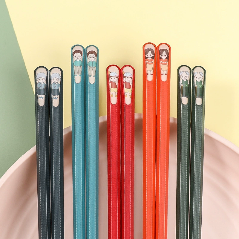 Бытовой сплав kuaizi интернет-знаменитостей, Нескользящие, устойчивые к плесени, термостойкие палочки для еды, матовые Нескользящие палочки для еды, семейные палочки для ногтей