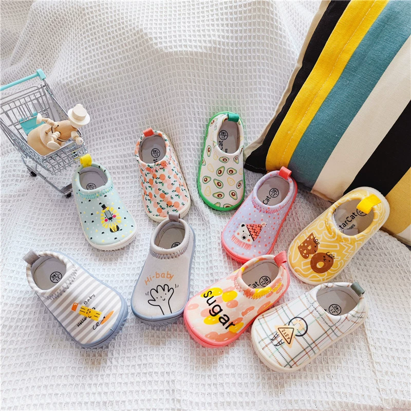 Handan Весенне-осенняя эластичная парусиновая обувь Детская обувь для малышей с мягкой подошвой Без шнуровки Домашняя обувь для детского сада Мужская и женская детская обувь