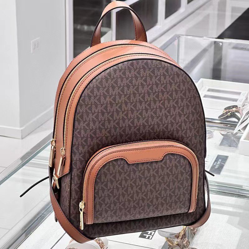 2025 Bag Women's New Mk Backpack Big Brand Fashion Backpack School Bag High-End Women's Bag Zipper Travel Bag 2025 Bag Women's New Mk Backpack Big Brand Fashion Backpack School Bag High-End Women's Bag Zipper Travel Bag