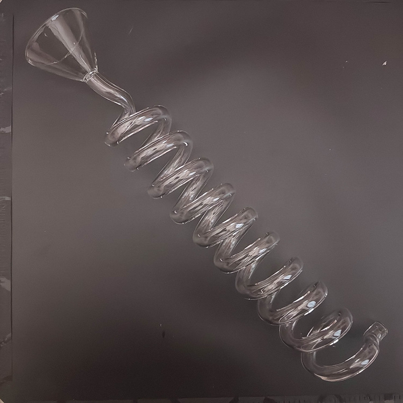 液体流动展示螺旋漏斗过滤玻璃科学实验器皿 广告拍摄道具