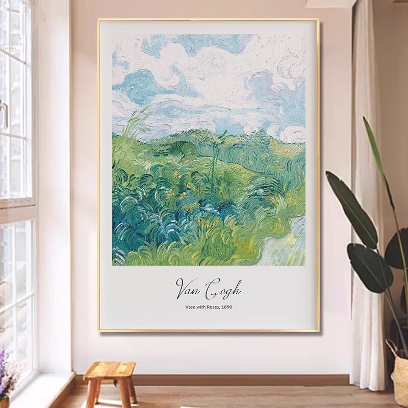 Van Gogh Monet Decorative Painting Hanging Mural Frame Living Room Bedroom Entrance Sofa Aisle Hotel Abstract Nordic Art Van Gogh Monet Decorative Painting Hanging Mural Frame Living Room Bedroom Entrance Sofa Aisle Hotel Abstract Nordic Art