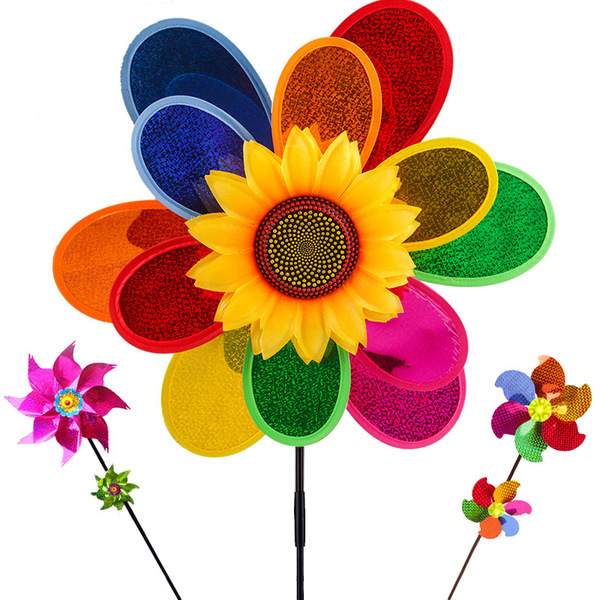 cartoon rotating plastic travel windmill toy solar-powered for…