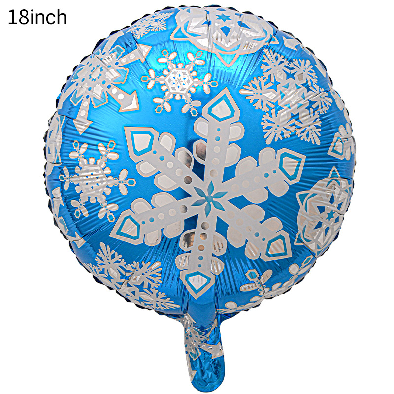 18 pulgadas película de aluminio bola bola globo de Navidad dibujos animados tema de hielo y nieve fiesta noche de Navidad papel de aluminio globo decoración
