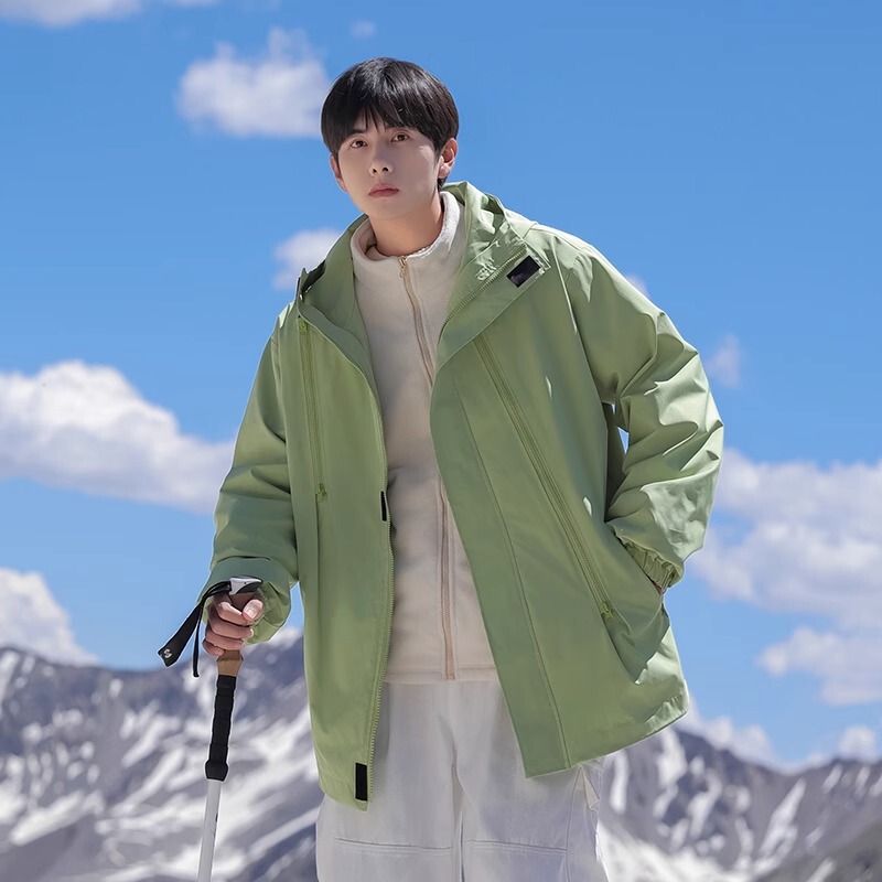 啄木鸟春秋季新款男户外三合一冲锋衣外套男款机能风防水夹克上衣|undefined