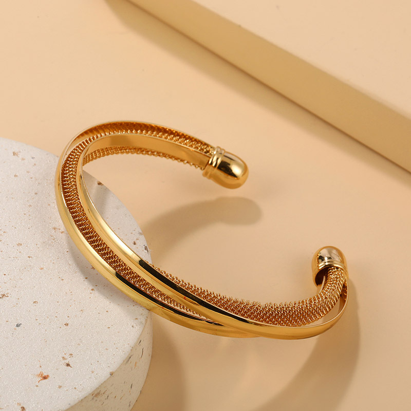 Simple Style Geometric Alloy Plating Womenu0027S Bangle