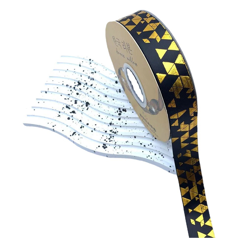 2,5 CM geométrico en forma de diamante Cinta de Oro bandeja de la barra hecha a mano de la cinta DIY ramo de hornear caja de regalo cinta de embalaje lote