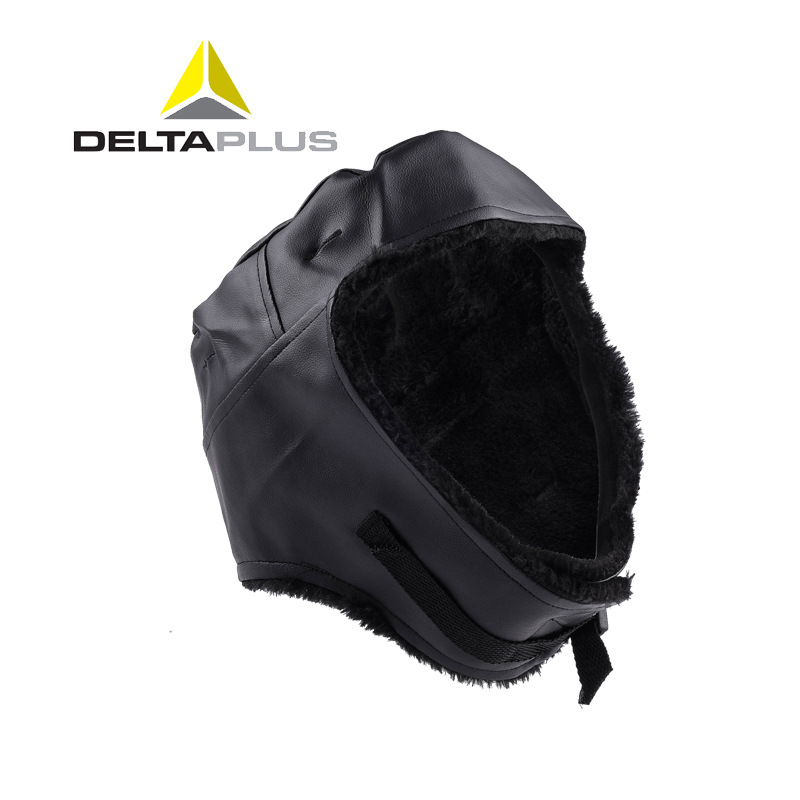 代尔塔 102023 皮质防寒冬帽内衬 保暖帽 冷库安全帽 防寒护耳