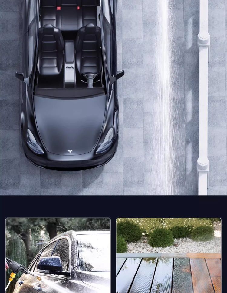 Car High-Pressure Household Electric Car Wash Machine Rechargeable Car Wash Gun High-Power Car Wash Water Gun Cleaning Machine Car Washer