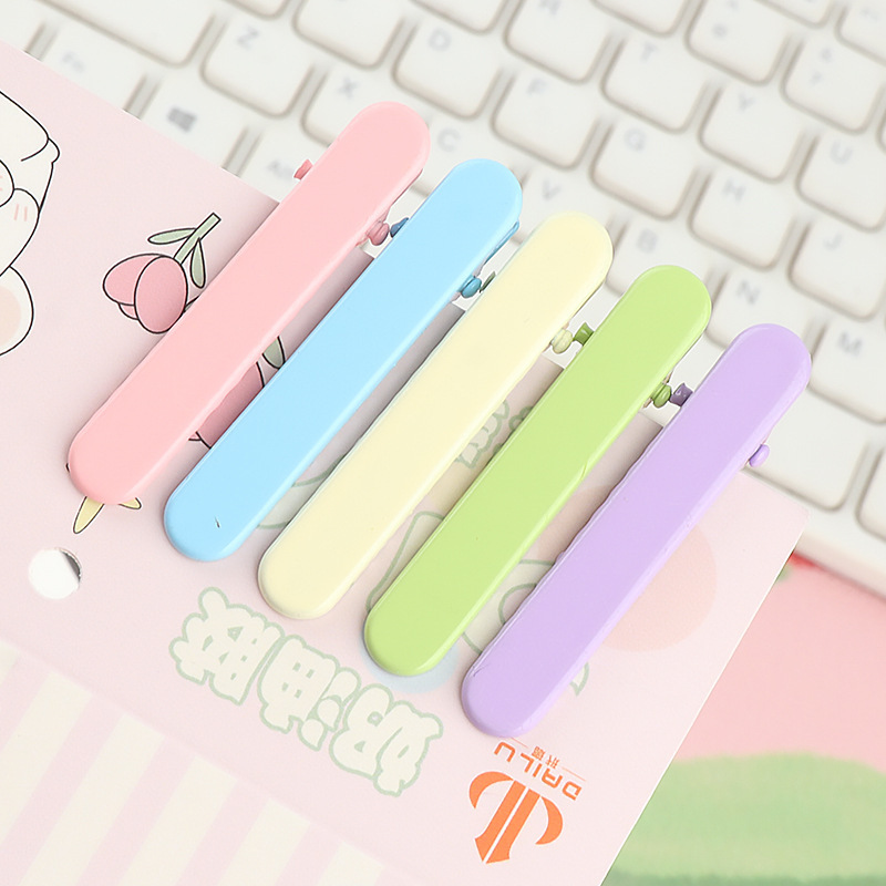 Diyクリームゴムのヘアピン卸売りの一字クリップの親指クリップのマカロン色の髪飾りのカモの口は前髪のサイドクリップを挟みます。|undefined