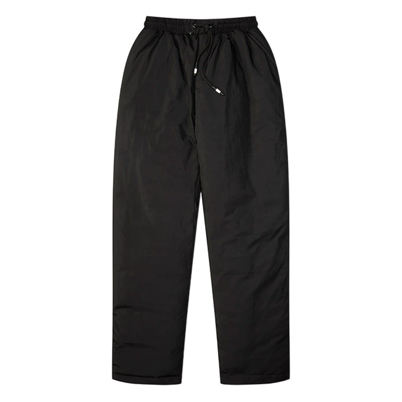 Зимние мужские белые утолщенные повседневные пуховые штаны для молодых и средних лет, теплые уличные мужские брюки для папы среднего и пожилого возраста, производитель одежды