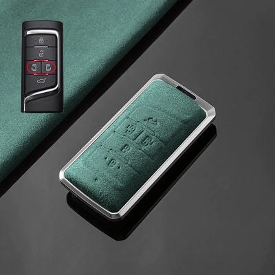 Car key bag: GAC Trumpchi gs4plus Car Key - trumpchi-a-tarnish-aluminum-alloy-dark-green-fur-single-shell