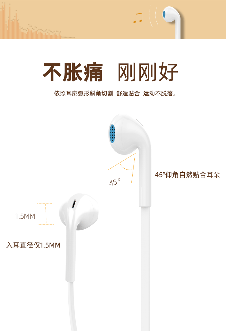 Lansthon IN5 Wired Stereo Earbuds with Deep Bass and High-Definition Calling Wired Phone Headphones